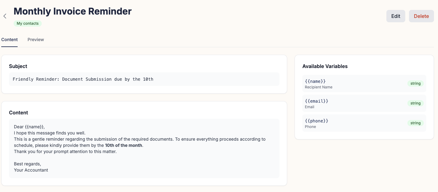 MailerBit visual template engine — drag-and-drop editor with dynamic merge tags for personalized emails